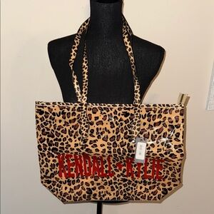 Kendall & Kylie Leopard Print Tote Bag NWT